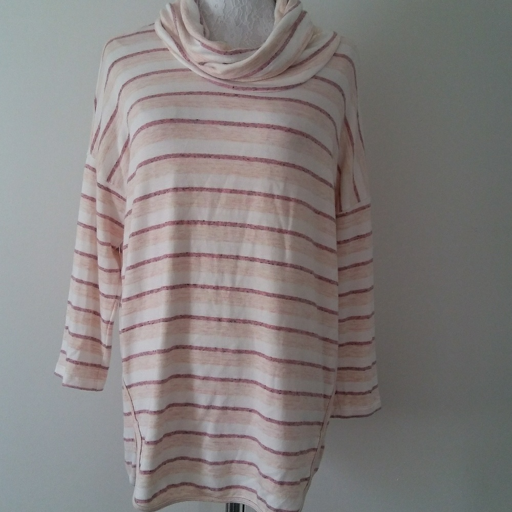 Lou& Grey Ivory Multi Color Striped sweater